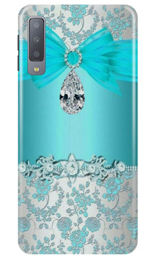 Shinny Blue Background Mobile Back Case for Samung Galaxy A70s (Design - 32)