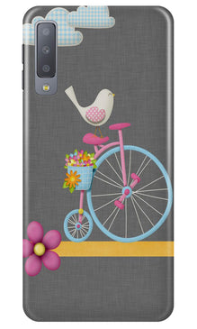 Sparron with cycle Mobile Back Case for Samung Galaxy A70s (Design - 34)
