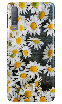 White flowers2 Mobile Back Case for Samung Galaxy A70s (Design - 62)