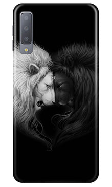 Dark White Lion Mobile Back Case for Samung Galaxy A70s  (Design - 140)