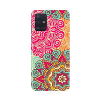 Rangoli art Mobile Back Case for Samsung Galaxy A71 (Design - 6)