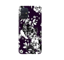 white flowers Mobile Back Case for Samsung Galaxy A71 (Design - 7)