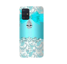 Shinny Blue Background Mobile Back Case for Samsung Galaxy A71 (Design - 32)