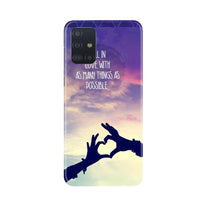 Fall in love Mobile Back Case for Samsung Galaxy A71 (Design - 50)