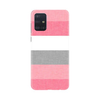 Pink white pattern Mobile Back Case for Samsung Galaxy A71 (Design - 55)
