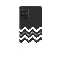 Black white Pattern2Mobile Back Case for Samsung Galaxy A71 (Design - 83)