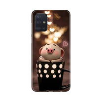 Cute Bunny Mobile Back Case for Samsung Galaxy A71 (Design - 213)