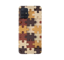 Puzzle Pattern Mobile Back Case for Samsung Galaxy A71 (Design - 217)