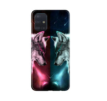 Wolf fight Mobile Back Case for Samsung Galaxy A71 (Design - 221)