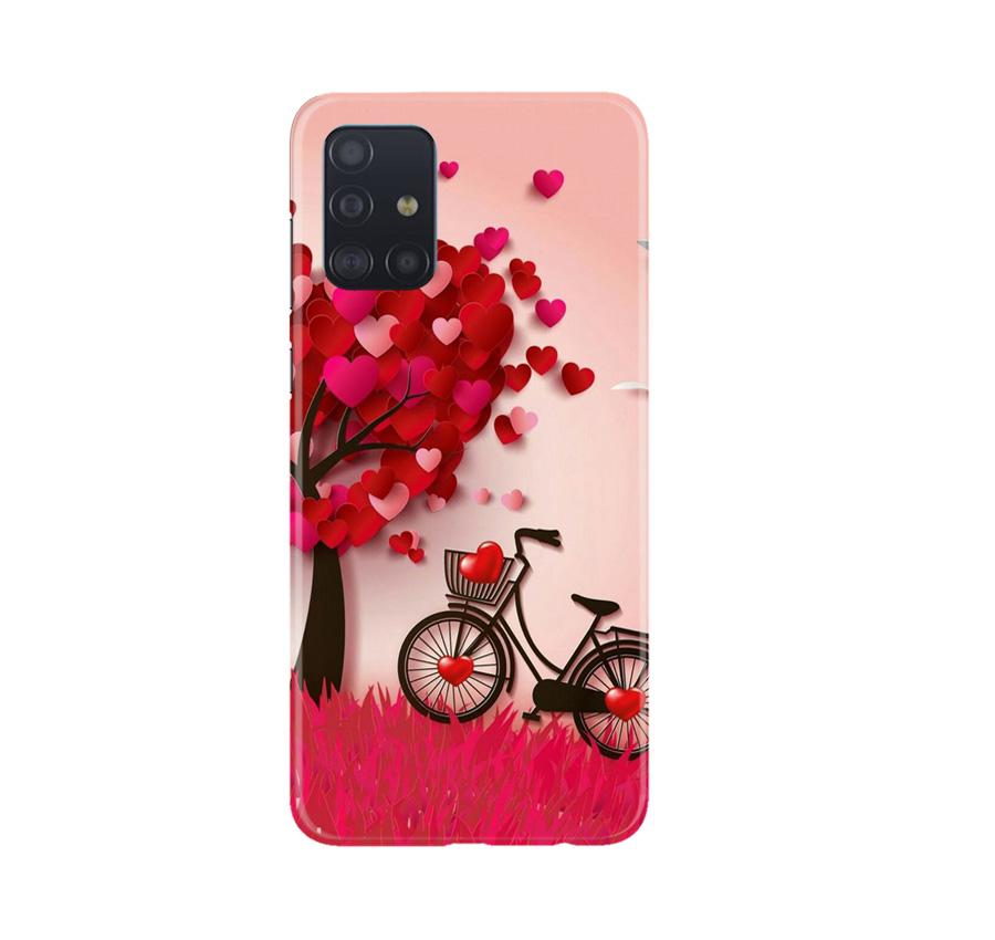 Red Heart Cycle Case for Samsung Galaxy A71 (Design No. 222)
