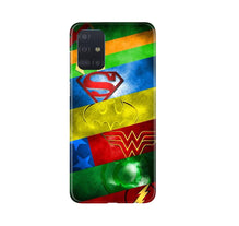 Superheros Logo Mobile Back Case for Samsung Galaxy A71 (Design - 251)
