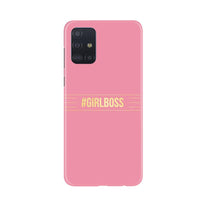 Girl Boss Pink Mobile Back Case for Samsung Galaxy A71 (Design - 263)