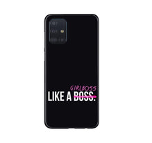 Like a Girl Boss Mobile Back Case for Samsung Galaxy A71 (Design - 265)