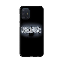 Girl Boss Black Mobile Back Case for Samsung Galaxy A71 (Design - 268)