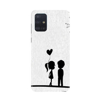 Cute Kid Couple Mobile Back Case for Samsung Galaxy A71 (Design - 283)