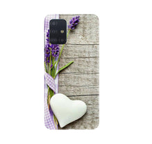 White Heart Mobile Back Case for Samsung Galaxy A71 (Design - 298)