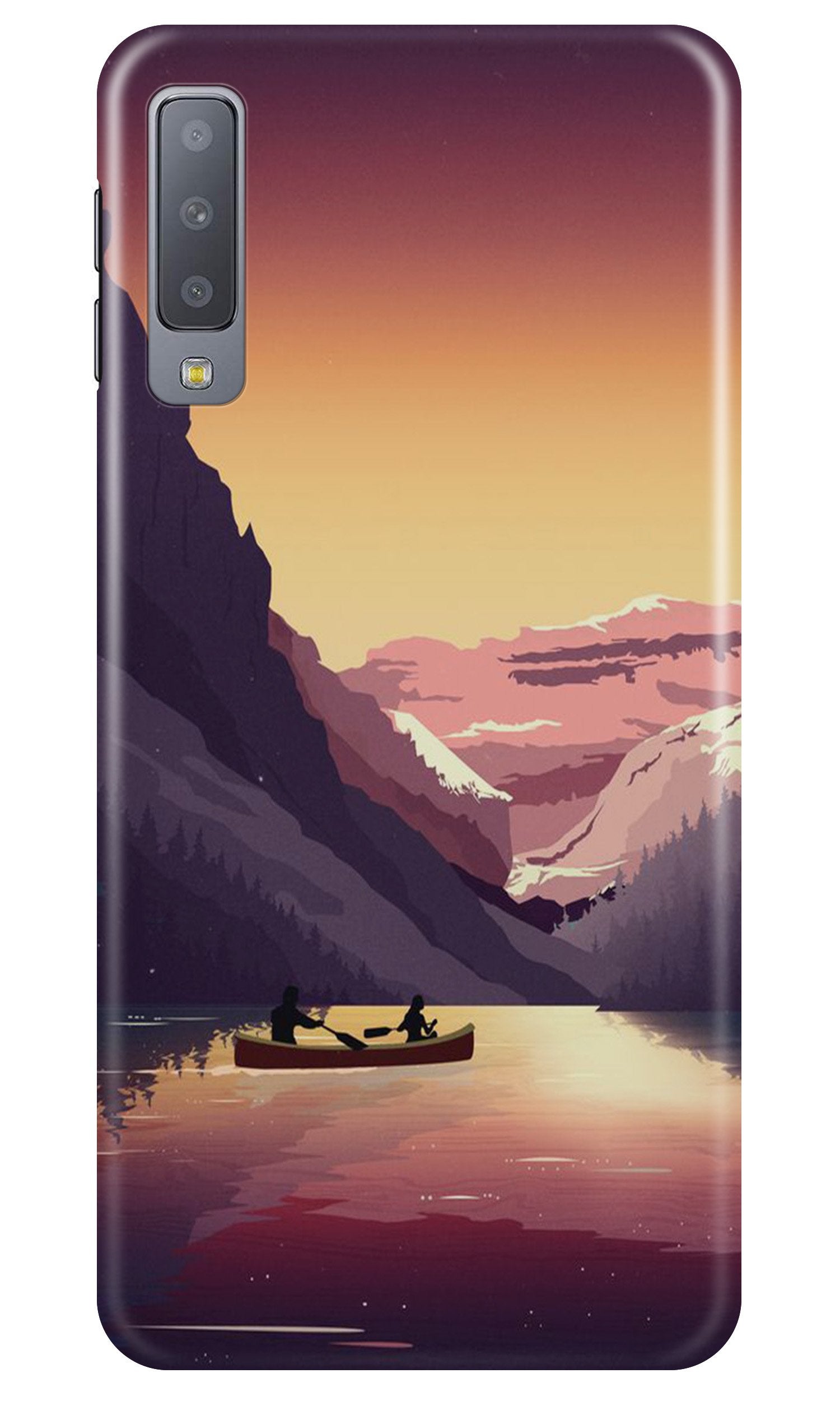 Mountains Boat Case for Galaxy A7 (2018) (Design - 181)