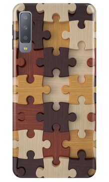 Puzzle Pattern Mobile Back Case for Samung Galaxy A70s (Design - 217)