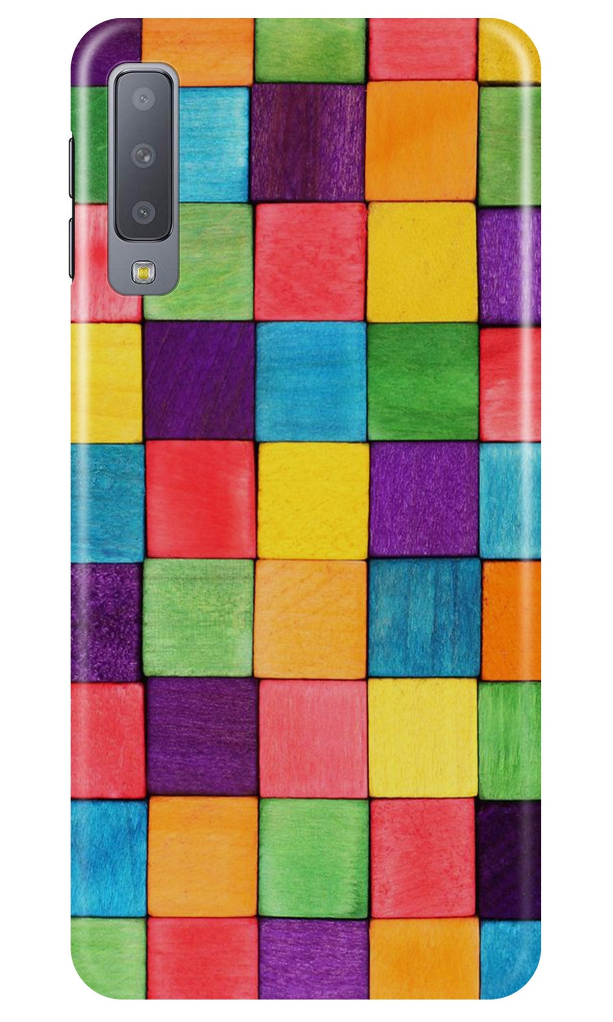 Colorful Square Case for Samsung Galaxy A7 2018 (Design No. 218)