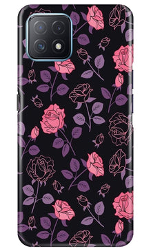 Rose Black Background Mobile Back Case for Oppo A73 5G (Design - 27)