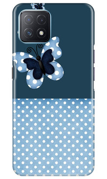 White dots Butterfly Mobile Back Case for Oppo A73 5G (Design - 31)