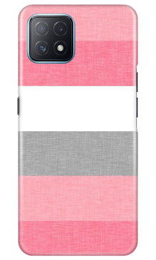 Pink white pattern Mobile Back Case for Oppo A73 5G (Design - 55)