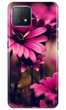 Purple Daisy Mobile Back Case for Oppo A73 5G (Design - 65)