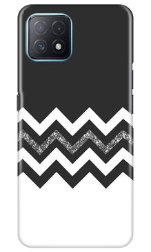 Black white Pattern2Mobile Back Case for Oppo A73 5G (Design - 83)