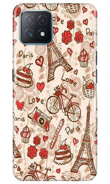 Love Paris Mobile Back Case for Oppo A73 5G  (Design - 103)