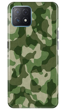 Army Camouflage Mobile Back Case for Oppo A73 5G  (Design - 106)