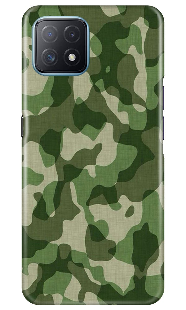 Army Camouflage Case for Oppo A73 5G  (Design - 106)