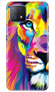 Colorful Lion Mobile Back Case for Oppo A73 5G  (Design - 110)