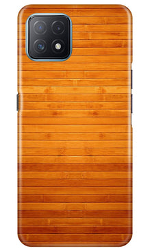 Wooden Look Mobile Back Case for Oppo A73 5G  (Design - 111)