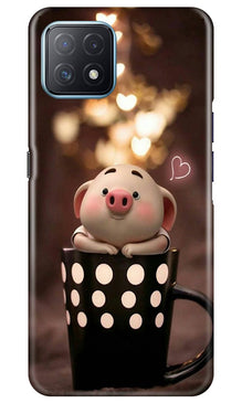 Cute Bunny Mobile Back Case for Oppo A73 5G (Design - 213)