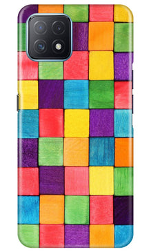Colorful Square Mobile Back Case for Oppo A73 5G (Design - 218)