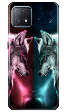 Wolf fight Mobile Back Case for Oppo A73 5G (Design - 221)