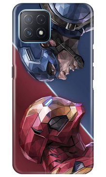 Ironman Captain America Mobile Back Case for Oppo A73 5G (Design - 245)