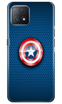 Captain America Shield Mobile Back Case for Oppo A73 5G (Design - 253)