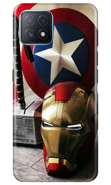 Ironman Captain America Mobile Back Case for Oppo A73 5G (Design - 254)
