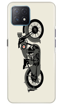 MotorCycle Mobile Back Case for Oppo A73 5G (Design - 259)