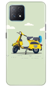 Vintage Scooter Mobile Back Case for Oppo A73 5G (Design - 260)