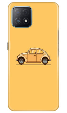 Vintage Car Mobile Back Case for Oppo A73 5G (Design - 262)