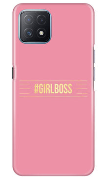 Girl Boss Pink Mobile Back Case for Oppo A73 5G (Design - 263)