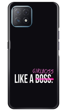 Like a Girl Boss Mobile Back Case for Oppo A73 5G (Design - 265)