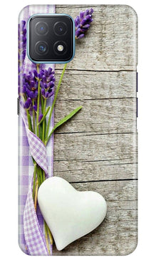 White Heart Mobile Back Case for Oppo A73 5G (Design - 298)