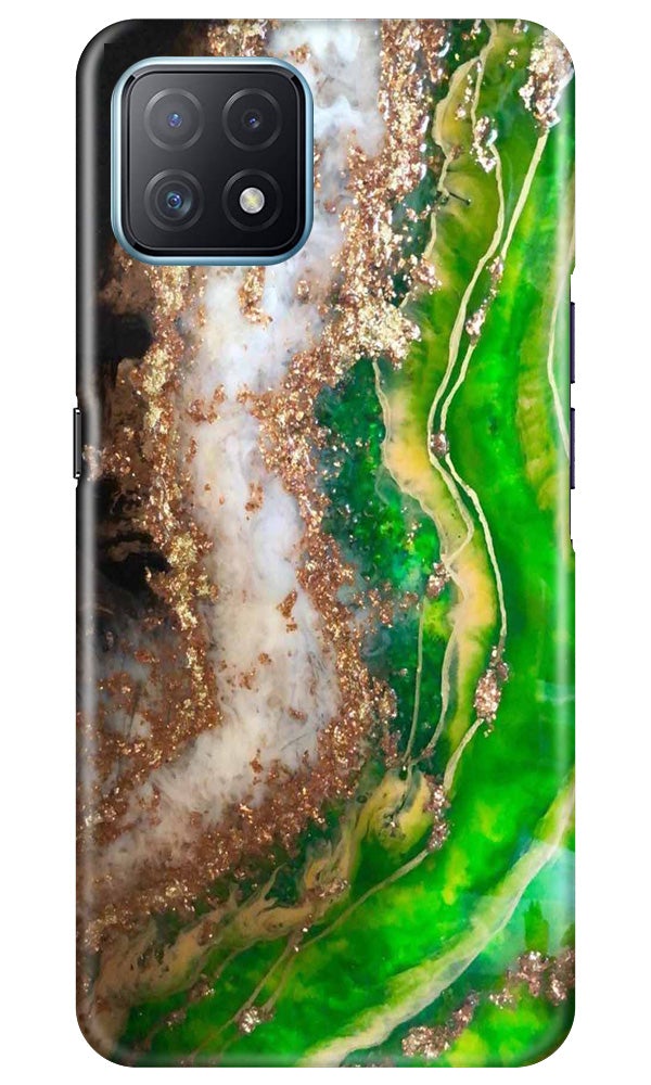 Marble Texture Mobile Back Case for Oppo A73 5G (Design - 307)