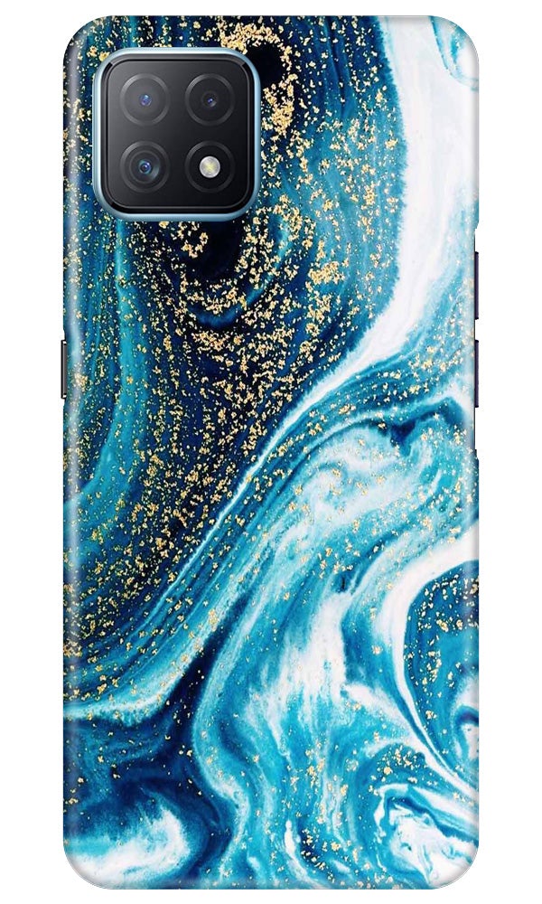 Marble Texture Mobile Back Case for Oppo A73 5G (Design - 308)