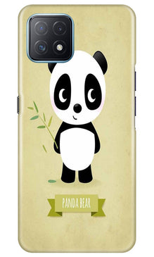 Panda Bear Mobile Back Case for Oppo A73 5G (Design - 317)