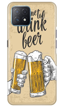 Drink Beer Mobile Back Case for Oppo A73 5G (Design - 328)