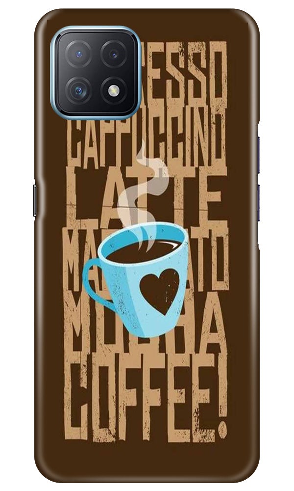 Love Coffee Mobile Back Case for Oppo A73 5G (Design - 351)